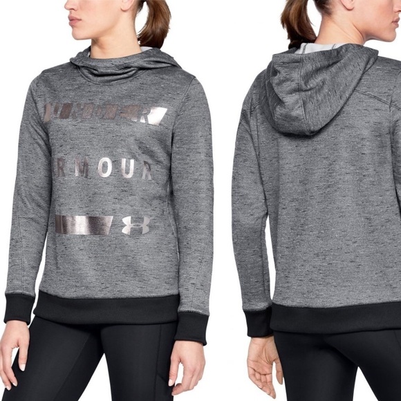 Under Armour Women's Armour Fleece Pullover Metallic Graphic Hoodie Size Medium - Picture 1 of 15